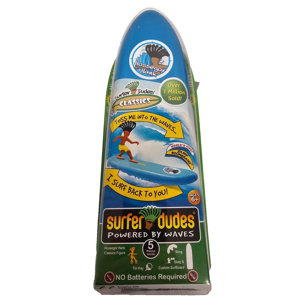 New in Box Surfer Dudes Powered By Waves Bali Hossegor Hank blue and yellow